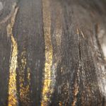 {6} AGB Halter Dress Black Bronze Brown Metallic Shimmer Formal Party Photo 2