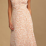 Lulus Timeless Touch Peach Floral Print A Photo 0