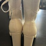 JustFab Shandee Knit Combat Boots Photo 1