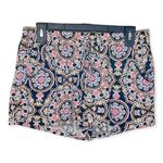 Bebop Black Floral Elastic Waist Lounge Sleep Shorts L Photo 0
