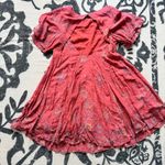Urban Outfitters  Kimchi Blue Floral fields dress Red‎ size XS Cotton Open back Photo 2
