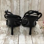 Valentino Garavani  Black Satin Embellished Heels Photo 4