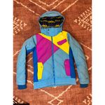 The North Face Vintage 90s  Jitterbug Retro Neon Down Jacket Womens Small Photo 3