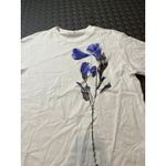 Golden Goose ‎ Golden Tee with blue flower print White Shirt Womens Size Large Photo 2