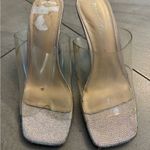 Betsey Johnson Reserved for SKYHIGH  Clear and Blue Rhinestone Heels Photo 0