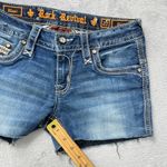 Rock Revival  Denim CUT-OFF Shorts Frayed Hem Embellished Pockets Skinny Jeans 27 Photo 8