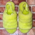 UGG Pre-Owned  Fluff Yeah Slingback Slide Sandal Neon Green Size 8 1095119 Photo 1