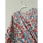 Billabong Safe Bet Surplice Top Floral V-Neck Boho Blouse Size Medium Photo 4