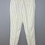 NWT Suistudio Silk Linen Off White Sand Stripe Lane Classic Trouser Pants Size 2 Photo 6