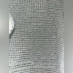 Eyeshadow Woven Metallic Threads White Acrylic Yarn Knitted Scoop Neck Sweater L Photo 9