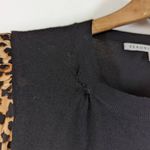 Veronica Beard  Adler Mixed Media Animal Print Sweater Size Small Wool Silk FLAWS Photo 2