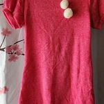 NWT Women's Takya Fashion Pink White Pom Pom Turtleneck Sweater Dress Size S/M Photo 0