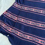 Say What? Say What Open Front Cardigan Womens Size M Sleeveless Hooded Blue Navajo Aztec Photo 7