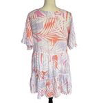 Cynthia Rowley  Women's Palm Print Linen Swimsuit Coverup Dress Size S Photo 1