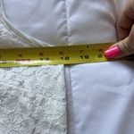 Karl Lagerfeld White Lace Sleeveless Tank Top Womens Small Zipper High Neck Photo 2