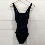 Athleta NWT Square Neck Shirred One Piece Swimsuit Size ST Photo 4