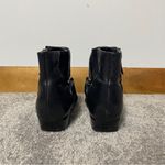 ZARA Woman Black Leather Quilted Suede Ankle Booties Women’s EU 36 US 5.5 Photo 2