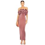 L'iDee Paris Tube Elegant Formal Avant Garde Ruffle Plisse Dress NWOT $399 Small Brown Photo 2