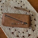 Free People Distressed Vegan Leather Wristlet Wallet Brown Tan Photo 2