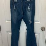 Red Fox  Distressed Blue Flare Jeans Photo 1