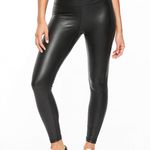 Athleta All Over Gleam Tight Vegan Leather Pants Black Size XS Cropped Photo 0