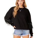 NWOT Fringe Sweatshirt {Size Small} Black Photo 0