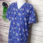 Scrubstar Blue Winter Snowflakes Medical Scrubs Set Size Medium Scrub Top & Pants Photo 3