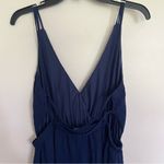 Women’s Lulu's Lost In Paradise Navy Blue Strappy Maxi Dress Size Medium Photo 8