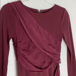 Alice + Olivia  draped burgundy goddess dress 2 Photo 2