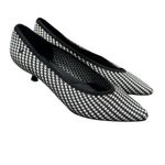 Vivaia Pointed Toe Kitten Heels Womens Shoes Houndstooth Black White EU 38.5 Size 7.5 Photo 3