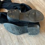 None Knee High Black Velvet Boots Photo 3