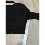 SheIn Curve Black Ribbed Long Sleeve Belted Crop Top – Size 1XL Photo 3