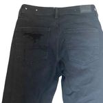 American Eagle  Womens Jeans Size 4 Black Denim Mom Strigid High Rise Distressed Photo 4