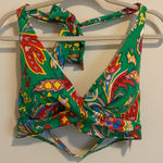 Boden Multicolor Paisley Padded Halter Bikini Top 10 Green Photo 0