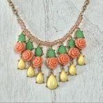 Ny Collection  gold tone 3 tier floral enamel statement necklace Photo 7