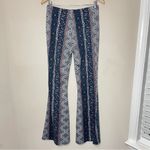 Bear Dance Bohemian Print Stretch Pull-On Flare Leg Pants, Large Photo 4
