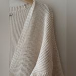 American Eagle  Knit Oversized Cream Button Cardigan Photo 1