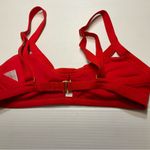Xhilaration  Juniors Sz M Bikini Top Red Ribbed Photo 5