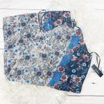 Lulus  Lullaby Womens Multi Print Floral Midi Dress Side Slit in Blue Size Medium Photo 0