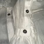Workers for Freedom Women’s Size S White Linen Button Down Poet Shirt Blouse Photo 5