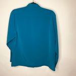 Country Sophisticates Pendelton Turquoise Silky Blouse Sz 12 Blue Photo 1