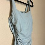 Athleta  Square Neck‎ One Piece Swimsuit Ribbed Dawn Blue Photo 4