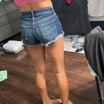 High Rise Stretchy Jean cut off Shorts Size 4 Photo 3