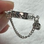 Silver Smiley Face Chain Ring Photo 2