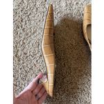 Toteme Croc Embossed Leather Square Toe Mules Kitten Pumps Womens Italy 39 US 9 Brown Photo 7