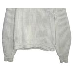J.Crew  Chunky Ribbed Crewneck Long Sleeve Pullover Sweater Stretch M Cream Photo 3