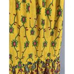 Shoshanna Dreamy Midi Dress Yellow Metallic Geo Print Size XS Smocked Tiered Photo 7