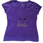 Barbie Mattel Gold Model Graphic Purple T Shirt Size Large Barbiecore Girlycore Photo 0