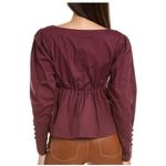 STAUD Peggy Top Longsleeve Plum Size Medium - New No Tags Photo 1