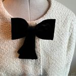 Avec Les Filles  Ivory Cream Black Bow Cardigan Blazer NWT Photo 7